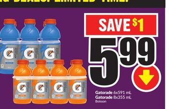 Chalo FreshCo Gatorade 6x591 ml gatorade 8x355 ml offer