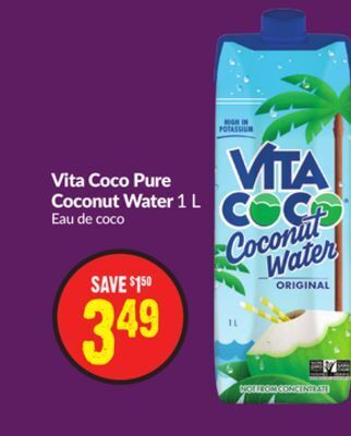 Chalo FreshCo Vita coco pure coconut water 1 l offer