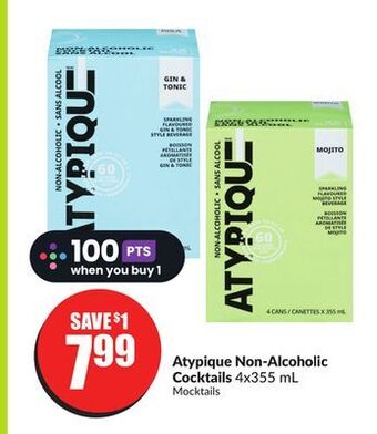 Chalo FreshCo Atypique non-alcoholic cocktails 4x355 ml offer