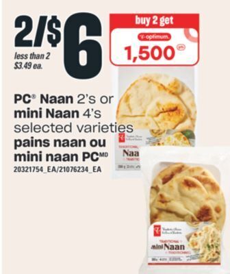 Valu-mart Pains naan ou mini naan pc offer
