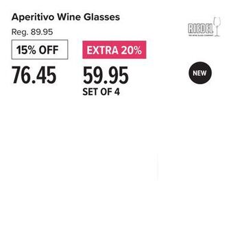 Linen Chest Aperitivo wine glasses offer
