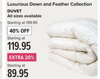 Linen Chest Duvet luxurious down and feather collection offer
