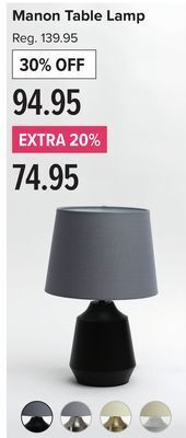 Linen Chest Manon table lamp offer