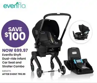 Babies 'R' Us Evenflo shyft dual-ride infant car seat and stroller combo offer