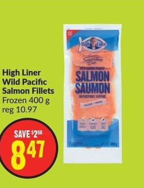 FreshCo High Liner Wild Pacific Salmon Fillets Frozen 400 g offer