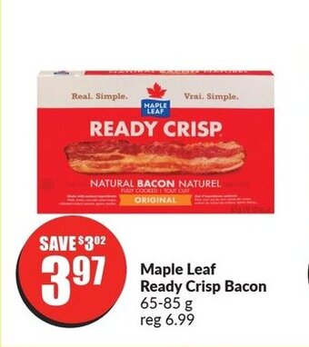 FreshCo Maple Leaf Ready Crisp Bacon 65-85 g offer
