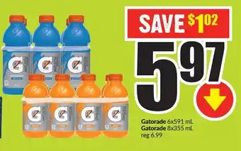 FreshCo Gatorade 6 x 591ml offer