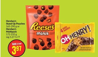 FreshCo Hershey's Stand Up Pouches 165-290 g offer