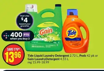 FreshCo Tide Liquid Laundry Detergent 2.72 L offer
