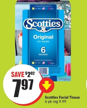 FreshCo Scotties Facial Tissue 6 pk offer