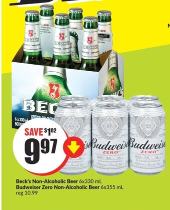 FreshCo Beck's Non-Alcoholic Beer 6x330 mL offer