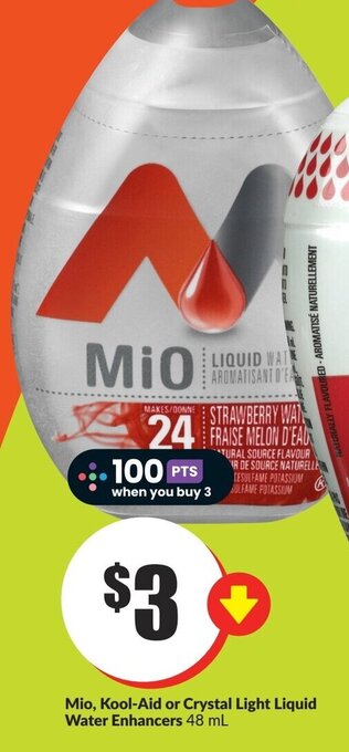 FreshCo Mio, Kool-Aid or Crystal Light Liquid Water Enhancers 48 mL offer