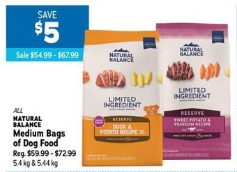 Ren’s Pets Depot All natural balance medium bags of dog food offer