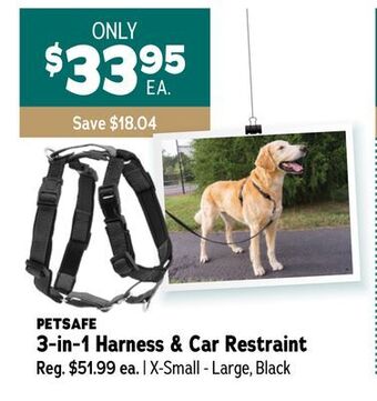 Ren’s Pets Depot Petsafe 3-in-1 harness & car restraint offer