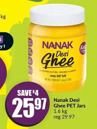 FreshCo Nanak Desi Ghee PET Jars 1.6 kg offer