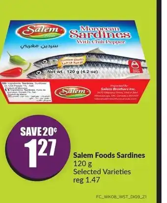 FreshCo Salem Foods Sardines 120 g offer