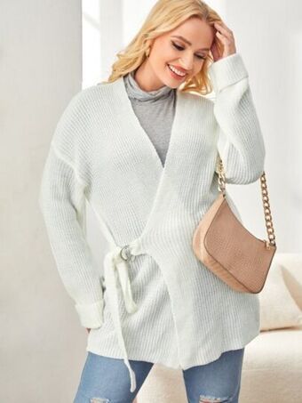 SheIn Shein unity plus wrap belted cardigan offer