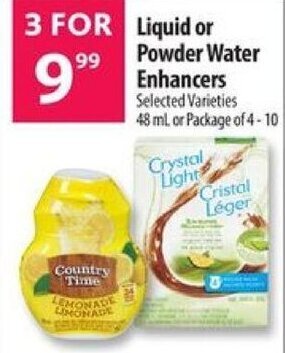 Co-op Liquid or Powder Water Enhancers, 48 ml or Package of 4-10 offer
