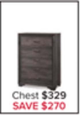 Leon's Sophie 5 drawer chest - weathered grey offer