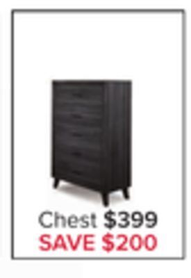 Leon's Miller 5 drawer chest - grey offer