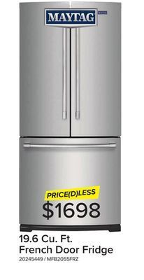 Leon's Maytag stainless steel french door refrigerator (19.6 cu. ft.) - mfb2055frz offer