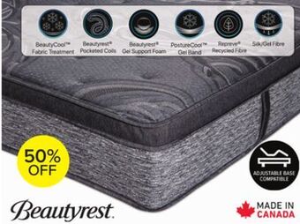 Leon's Beautyrest world class monarch firm queen mattress offer