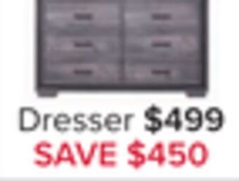 Leon's Orlando 6 drawer dresser - grey offer