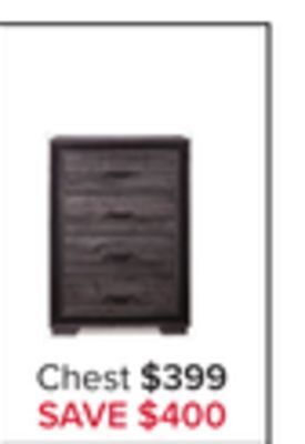 Leon's Orlando 4 drawer chest - grey offer