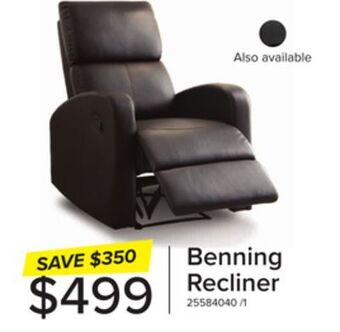 Leon's Benning recliner - dark brown offer
