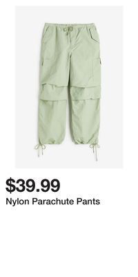 H&M Nylon parachute pants offer
