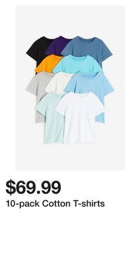 H&M 10-pack cotton t-shirts offer