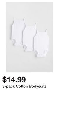 H&M 3-pack cotton bodysuits offer