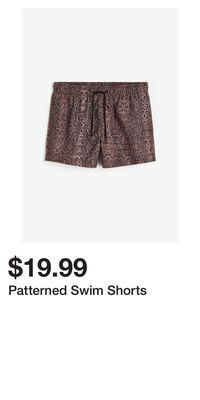 H&M Patterned swim shorts offer