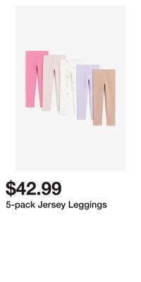 H&M 5-pack jersey leggings offer