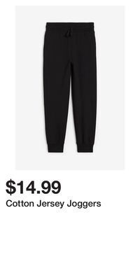 H&M Cotton jersey joggers offer