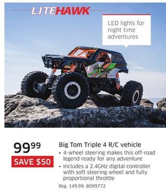 The Source Litehawk big tom triple 4 r/c vehicle offer