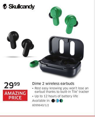 The Source Skullcandy dime 2 wireless earbuds offer