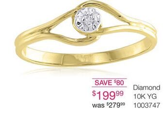 Charm Diamond Yellow gold petite diamond promise ring offer