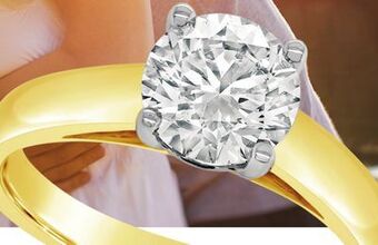 Charm Diamond New brilliance 14k yellow gold lab grown 1.50ct diamond solitaire ring offer
