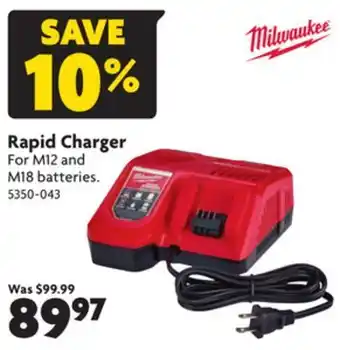Home Hardware Rapid charger offer