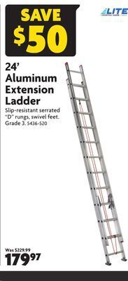 Home Hardware 24' aluminum extension ladder offer