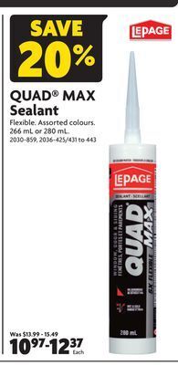 Home Hardware Quad® max sealant offer
