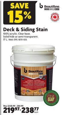Home Hardware Deck & siding stain offer