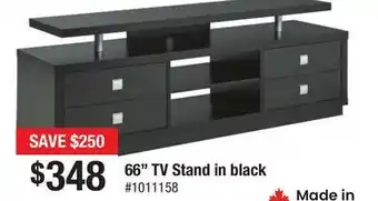 66 tv stand in black