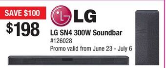 Bad Boy Superstore Lg sn4 300w soundbar offer