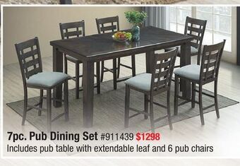 Bad Boy Superstore 7pc. pub dining set offer