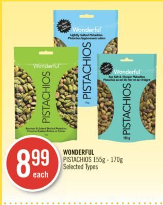 Shoppers Drug Mart Wonderful pistachios offer