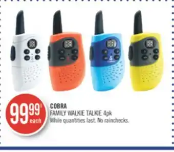 Shoppers Drug Mart Cobra family walkie talkie offer