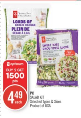 Shoppers Drug Mart Pc salad kit offer
