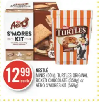 Shoppers Drug Mart Nestlé minis (50's), turtles original boxed chocolate (350g) or aero s'mores kit (569g) offer